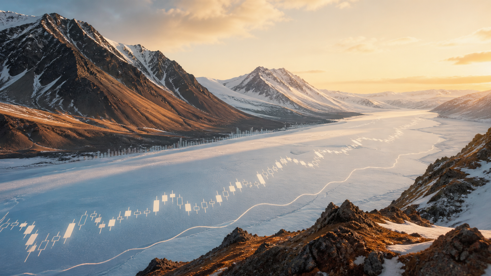 Glacial mountain landscape
